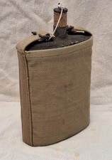 Original ~ WW2 Water Bottle ~ Bucket Type Carrier ~ 1943 Dated ~ 1937 Pattern