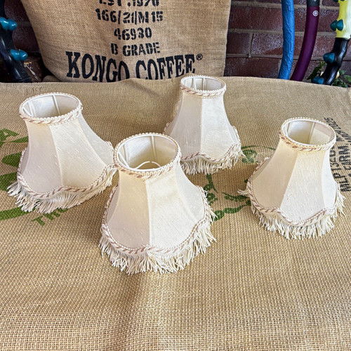Beige fabric empire lampshade - beige,