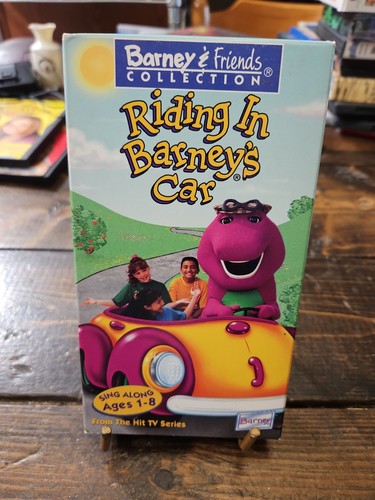 Barney riding barneys car - riding,