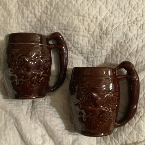 Vintage brown pottery - pottery, mugs