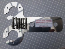 STAINLESS STEEL DOUBLE TOW BAR MOUNTING PLATE FOR 13 or 7 PIN SOCKET.