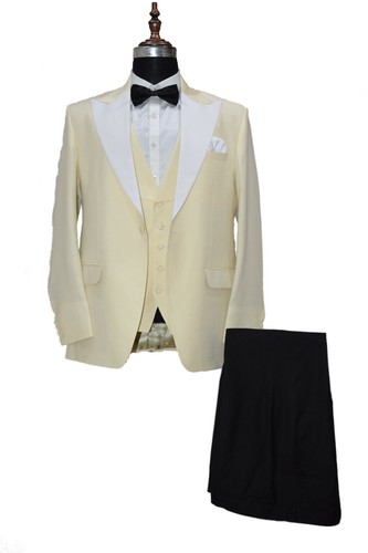 Men cream suits designer - suits,