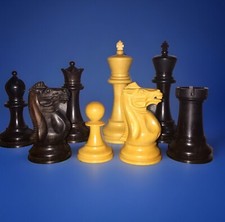 Vtg Jaques Repro Ebony Chess