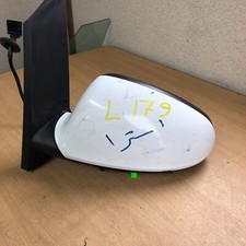 VAUXHALL ASTRA 2011-15 WING MIRROR PASSENGER LEFT SIDE IN WHITE 021094 DAMAGED