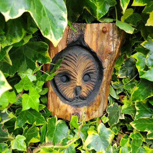 Chainsaw carved owl nook - chainsaw,