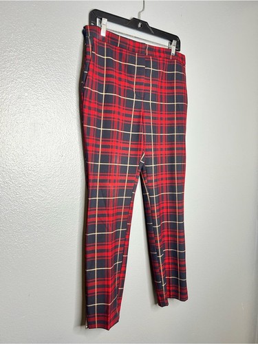 Zara red black plaid slim - zara,