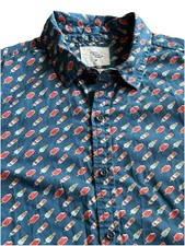 Cedar Wood State short-sleeve button-down shirt AOP Popsicles Men’s Medium EUC