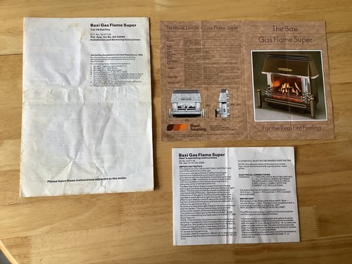 Baxi gas flame super - (fire),