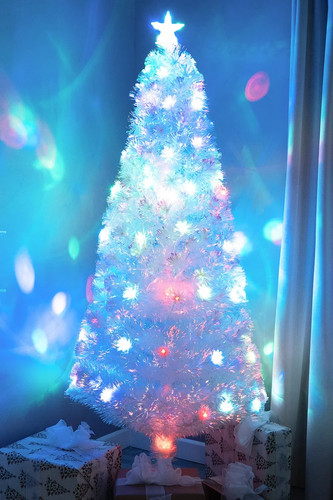White fibre optic christmas - white,