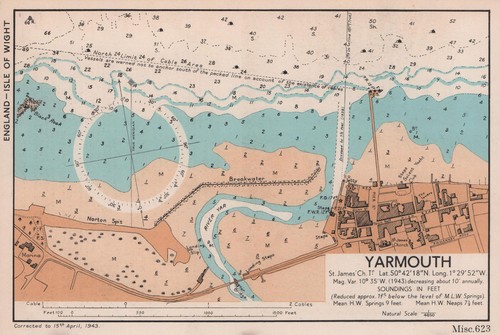 Yarmouth town plan sea coast - &,