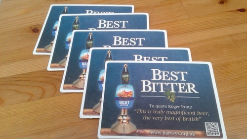 Harvey brewery beer matts - brewery,