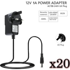 Pack of 20 AC/DC 12V 1A Power