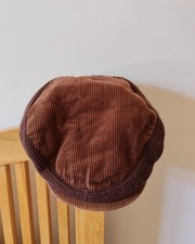 Vintage Corduroy & Knitted Fabric Brown Flatcap