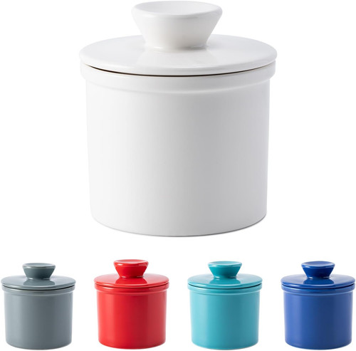 Butter crock with water - with,