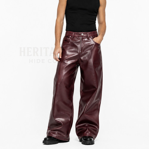 Men burgundy genuine - men’s,