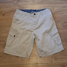 Mantaray Cargo Shorts Mens UK W34 L22 Stone Natural 100% Cotton
