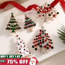 Christmas Brooch Xmas Badge