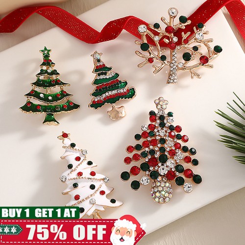Christmas brooch xmas badge - christmas,