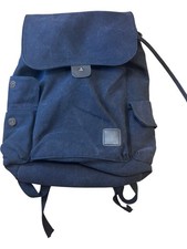 Unbranded Black Canvas Backpack with Extra Compartments for Travel
