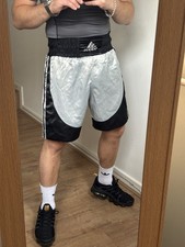 Men’s Adidas Boxing Shorts Grey Black Size Small