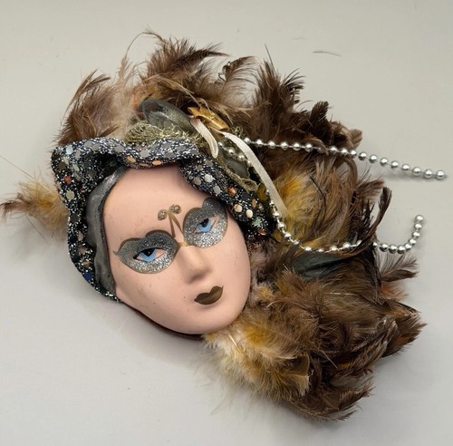 Venetian style feather mask - venetian,