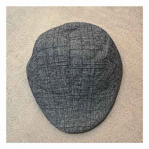 Men grey check flat - check, cap
