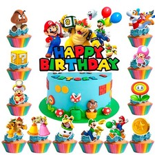Super Mario Party Decorations Mario Birthday Cake Topper Mario Party Supplies