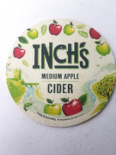 INCH'S CIDER - 100% British Apples - Medium  ... Cat No'16 Beer mat / Coaster