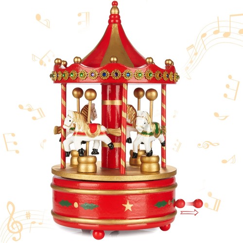 Music box wooden christmas - music,