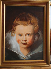 Vintage oil painting portrait