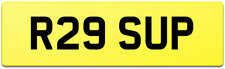 R29 SUP OLD SHORT CAR REG NUMBER PLATE ALL FEES PAID FOR TOYOTA GR SUPRA MODEL
