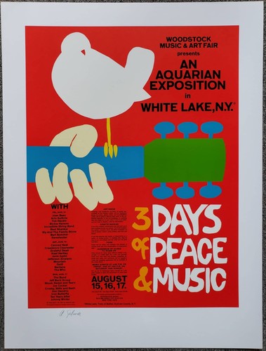 Woodstock concert poster 1969 - concert,