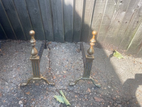 Victorian edwardian brass fire - victorian,