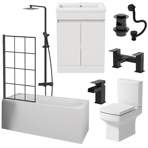 Complete bathroom suite - suite, black