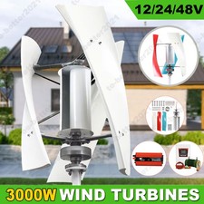 3KW 12/24/48V Vertical Wind Turbine Generator Complete Kit +Controller +Inverter