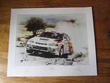 Signed Richard Burns, Wayne Vickery print, 560x450mm 120/300. 