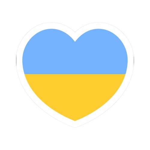 Heart flag ukraine - flag, of