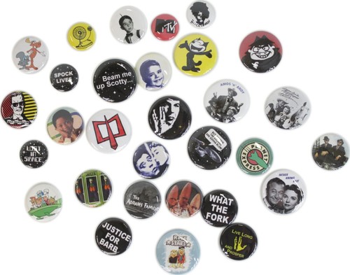 Television stars buttons - tv,