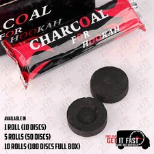 Sheesha Hookah Charcoal Discs Coal Shisha Burner Coal Swift-Lite Sisha Nakhla UK
