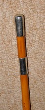 Antique Cane Military Swagger Stick With Silver Top & Collar 1st D.C.L.I 1952