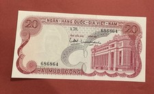 Vietnam South 20 Dong Banknote Prefix 686864 (1975)