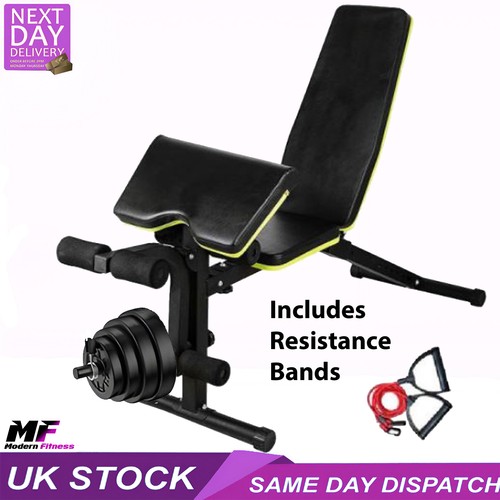 Weight bench with - weight, leg