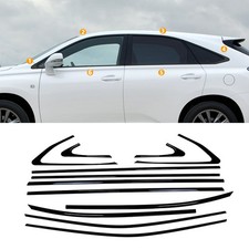 Gloss Black Window Strip Moulding Trim For Lexus RX270 RX350 RX450h 2008-2015