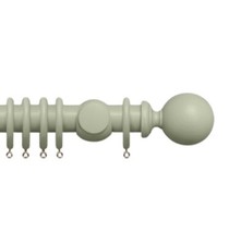 LIGHT GREY WOODEN CURTAIN POLE