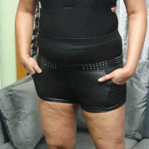 High waist wet - waist, look