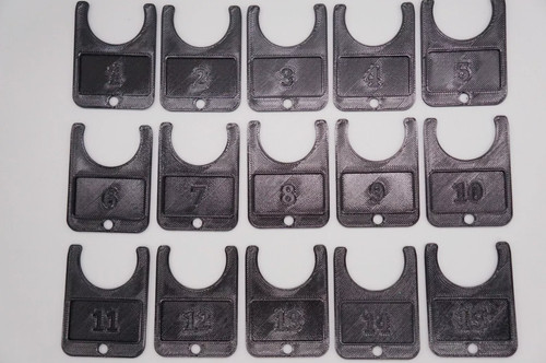 Individual numbered tags - tags,