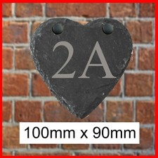 Rustic Natural Slate House Door Plaque Number Gate Sign Personalised Name Plate