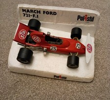 1.25 POLISTIL MARCH FORD 721- F.1  Made In Italy. Plastic And Metal. 1970’s. 