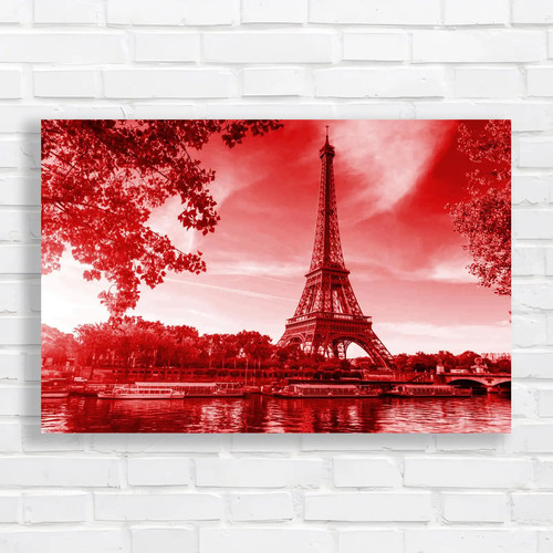 Eiffel tower paris france - france, red
