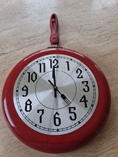 Retro Frying Pan Clock Kitchen Wall Clock
